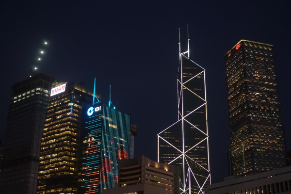 Hong Kong Night View of Bank of China Tower